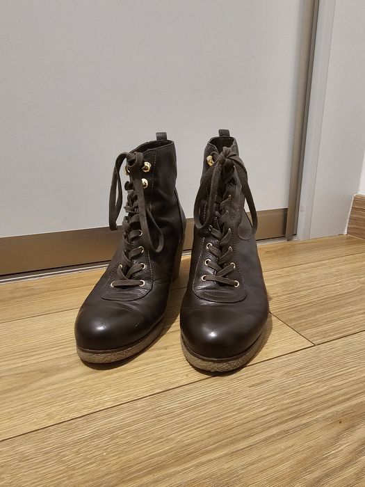 Botki skórzane (naturalna) 42 Flip Flop ( jak łyżwy)