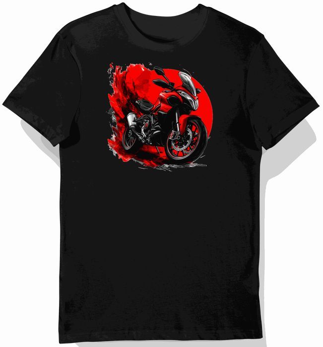 Koszulka męska czarna Dynamiczny Styl Ducati XXL
