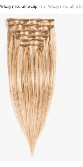 Włosy naturalne Clip In 43 cm 120g