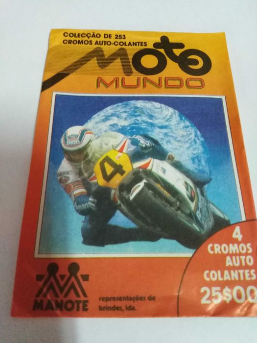 31 Cromos/Auto-colantes + saqueta lacrada - Colecção Moto Mundo.