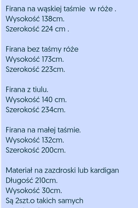 Okazja! Trzy Firany ,czwarta i dodatek Gratis