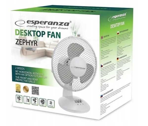 Wentylator Wiatrak Biurkowy Esperanza EHF 004 WE