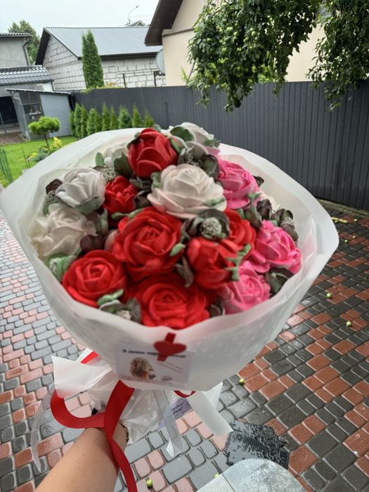 Букети з WОW ефектом.Натуральний зефір,зефірні квіти,букети,коробочки