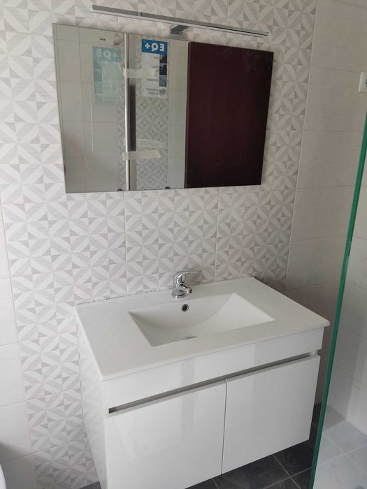 móvel wc + lavatório + espelho