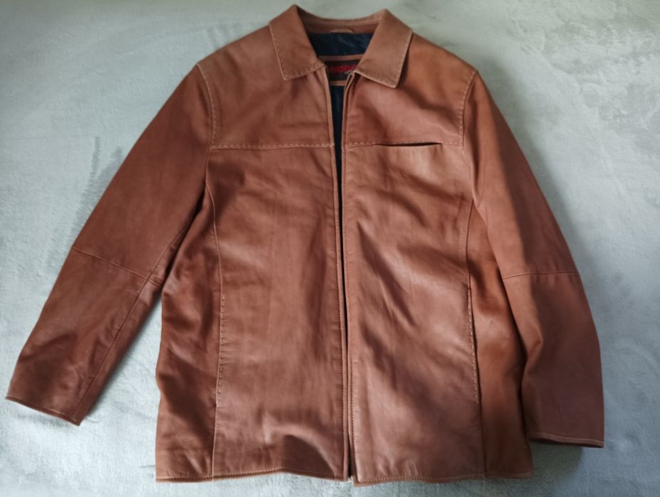 Мужская кожаная куртка брюки