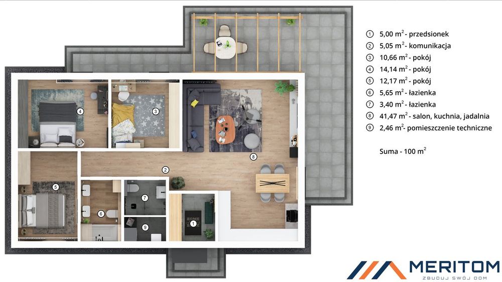 Wyjątkowy Dom Parterowy | Klasa Premium | Działka 1200m - stan surowy