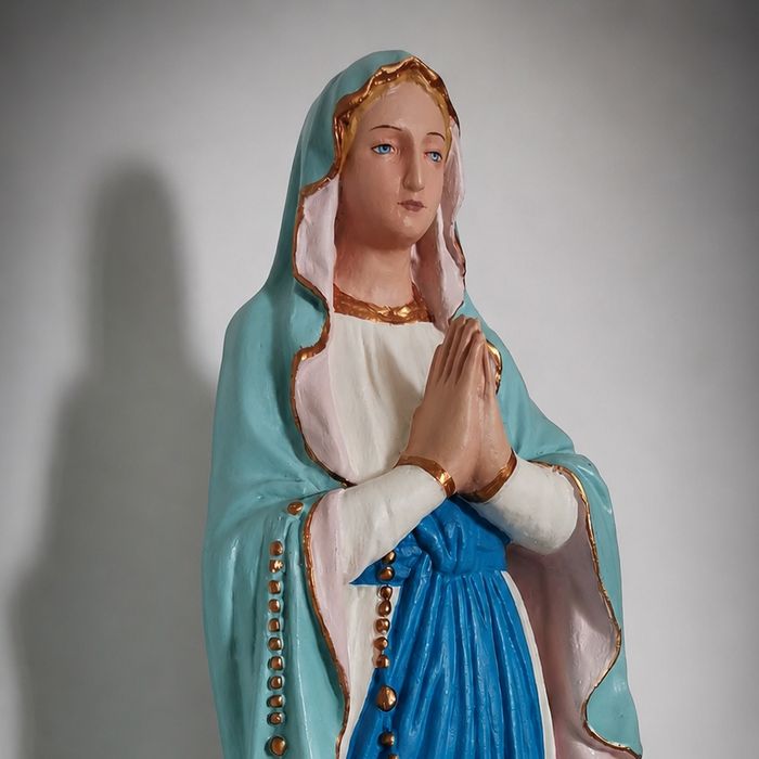 Figura Matka Boska z Lourdes – 64 cm | stara figura sakralna po renowacji