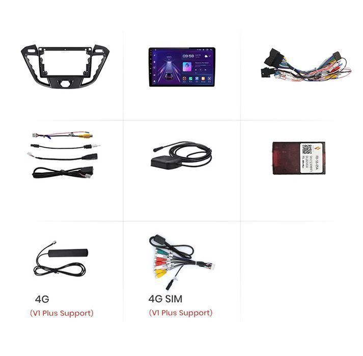 Radio 2DIN 9" CarPlay Android Auto Navi do Ford Transit Custom PL