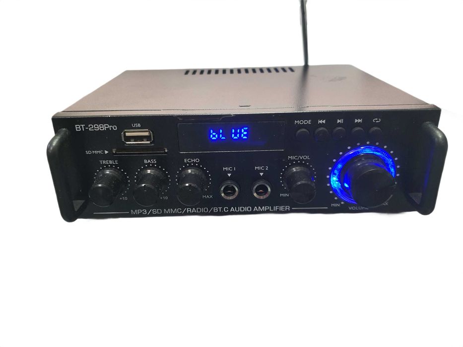 Wzmacniacz audio BT-298Pro czarny 50 W Bluetooth 5.0 tuner FM USB SD