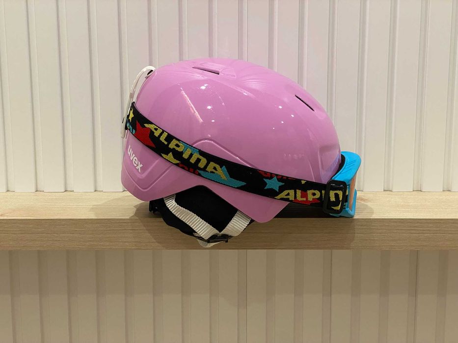 Шолом лижний/сноубордичний дитячий Uvex, 46-50 см + маска Alpina