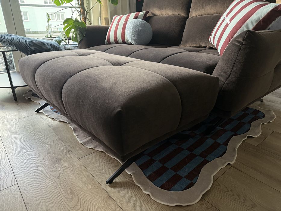 Puf w kolorze czekoladowym 135x67