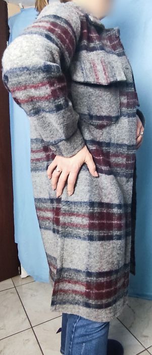 Kurtka koszulowa nowa , płaszcz w kratkę M/L od Igły i Fantazji