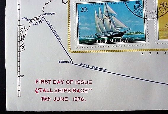 Bermuda 1976 Tall Ships stamps FDC – znaczki żaglowce Bermudy