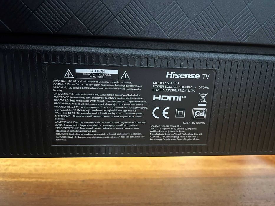 SMART TV HISENSE 55" UHD 4K como nova