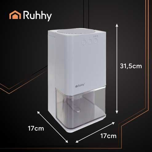 Осушувач повітря Ruhhy 26495. Білий. 380 мл/доба. 36 Вт. Польща.