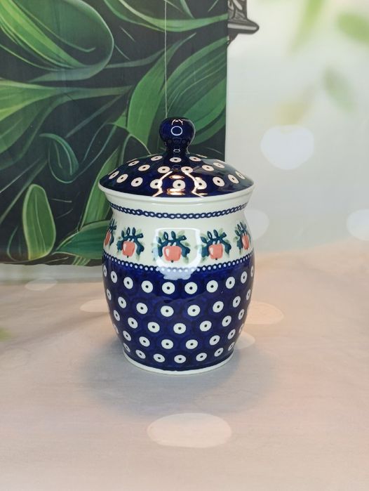 Pojemnik na sypkie ceramiczny duży 1litr ceramika Bolesławiec