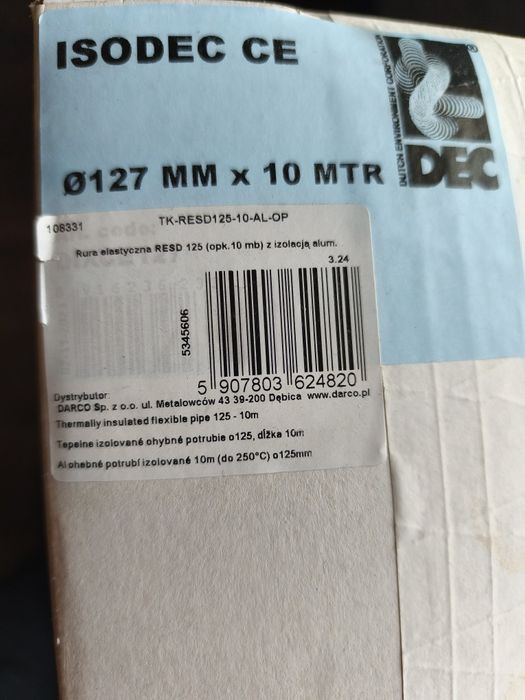 Rura RESD 125 Isodec 10 metrów