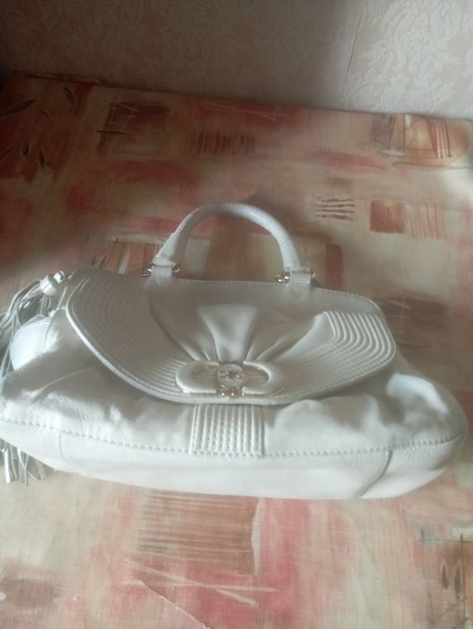 Сумка  шкіряна з подвійним замком