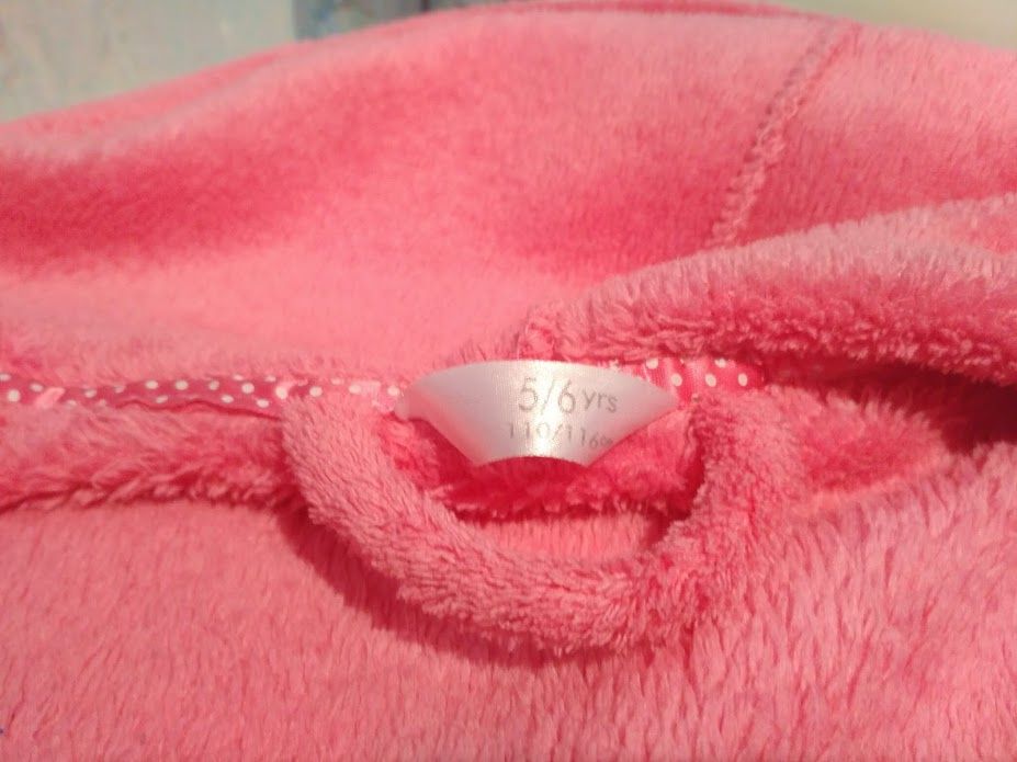 Szlafrok dziecięcy dziewczęcy z kapturem 110/116 5/6 lat + Gratis