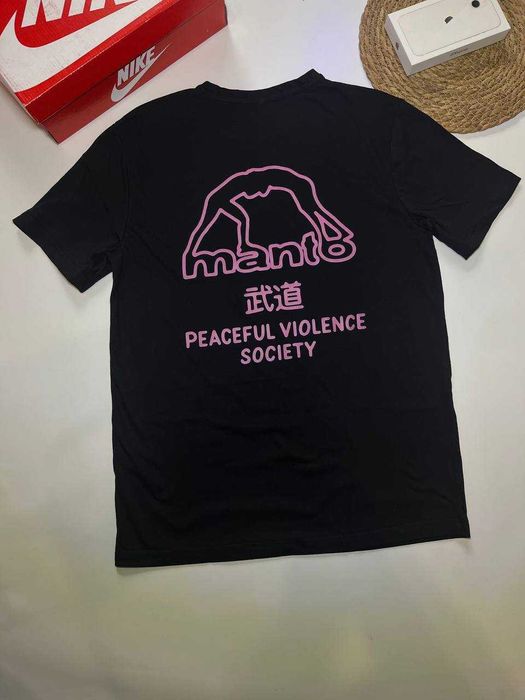 Футболка Manto Peaceful Violence Society / Чорна Манто Пісфул