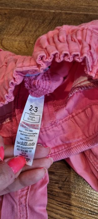 Spodnie 92 98 pumpy alladynki różowe ściągacze