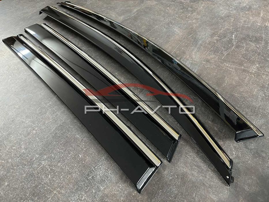 Kia Niro 2 з 2022 Вітровики з хромом Дефлектори вікон Ветровики