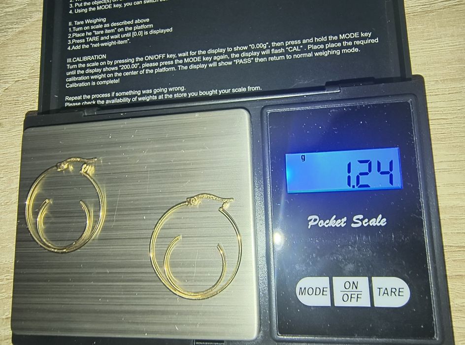 Złote kolczyki próba 333