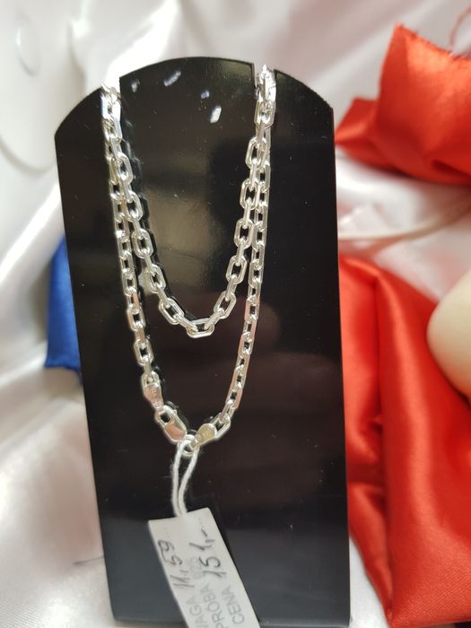 Srebrny łańcuszek splot ankier srebro 925 długość 50cm