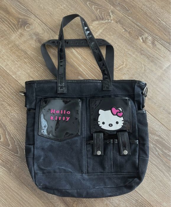 Hello kitty torba czarna grunge alternative coquette goth