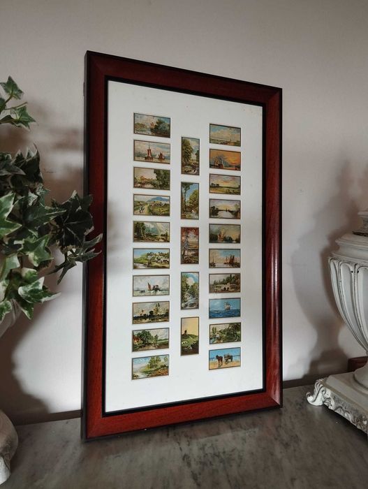Quadro Grandes Pinturas a Óleo - Cartões Cigarros