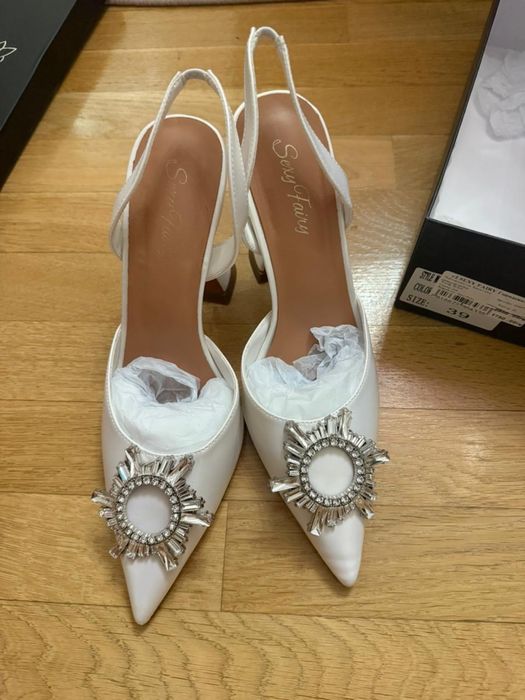 Білі туфлі на шпильці Sexy Fairy