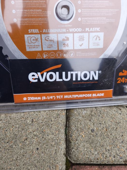 Пильне полотно, диск,  Evolution R210TCT Англія