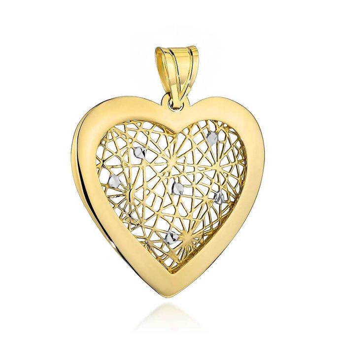 Zawieszka złota serce ażurowe pr.585