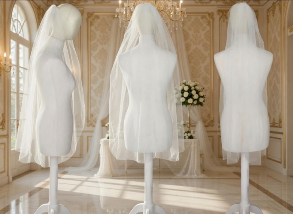 Welon Cięty Ślubny Mgiełka Ivory 90cm