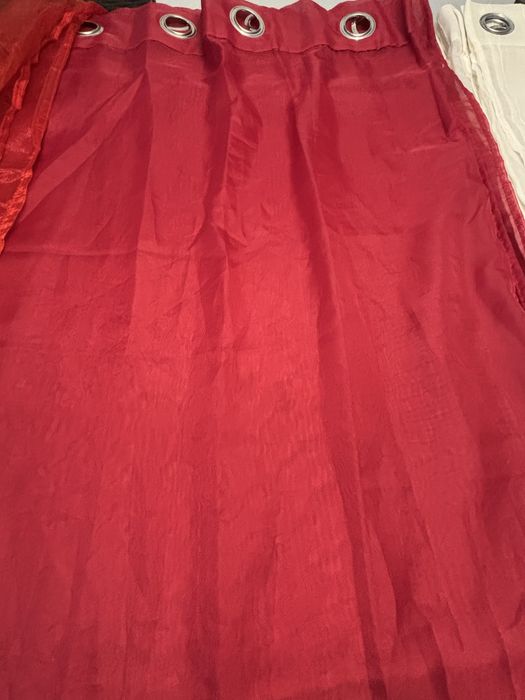 Conjuntos de cortinados (2 vermelho - branco - amarelo)