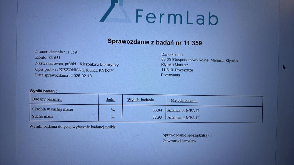 Sprzedam kiszonkę kukurydzy