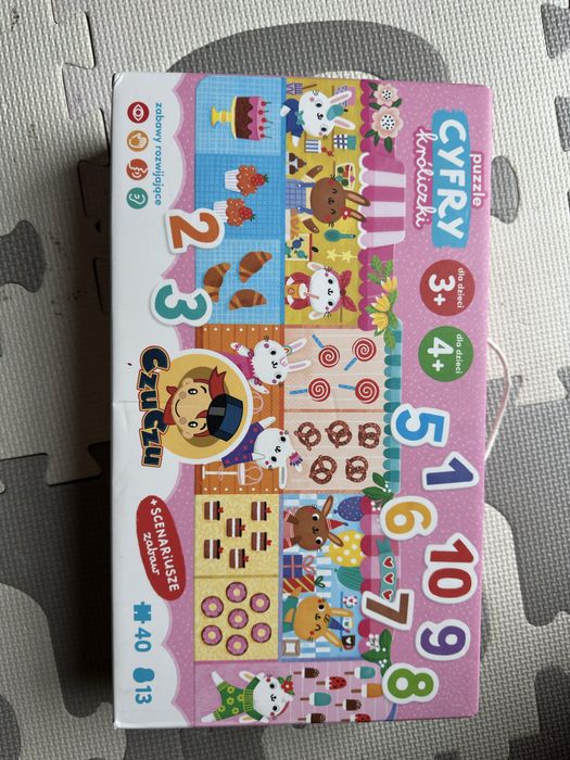 Czuczu puzzle cyfry króliczki 3+ 4+ nowe
