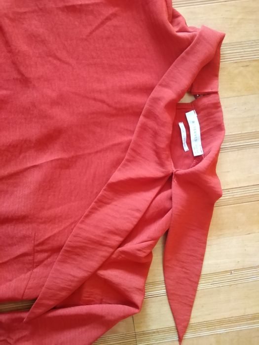 Bluzka z 3/4 rękawem, Reserved, ceglasta, rozmiar 34
