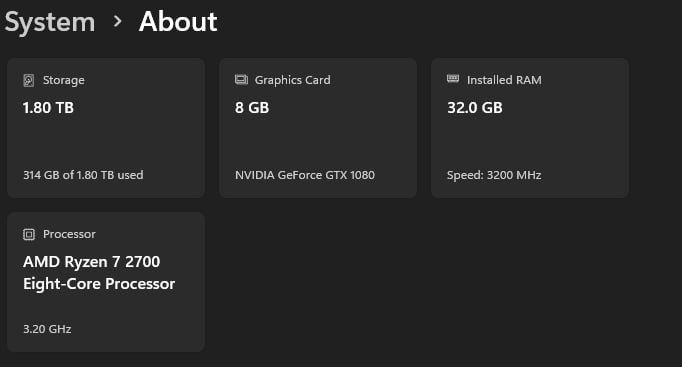ПК | GTX 1080 + Ryzen 7 2700 | 32GB DDR4 | SSD 1TB  + HDD 1TB | B450