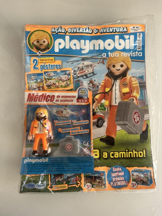 Playmobil figura + revista