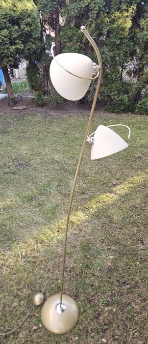 Lampa stojąca 147 cm, abażur szklany