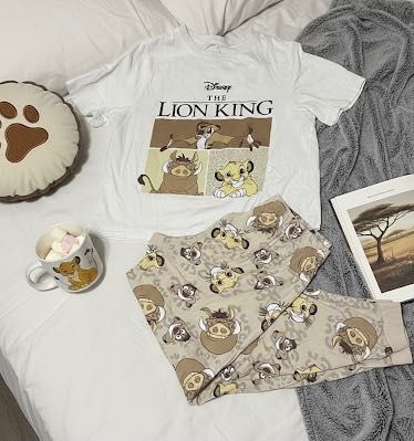 Жіноча бавовняна піжама Король Лев М комплект футболка-штани