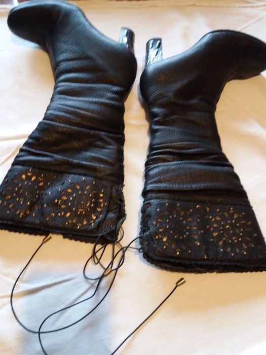 Сапоги женские Зима Кожа Цегейка