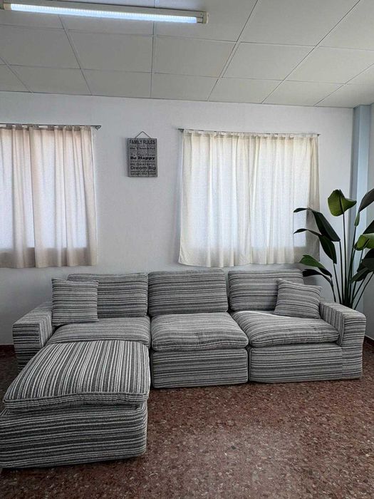 Sofá chaise longue cinza NOVO! portes gratis