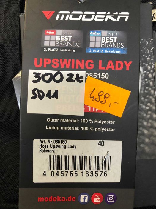 Modeka Upswing Lady spodnie motocyklowe damskie rozm.40   PROMOCJA