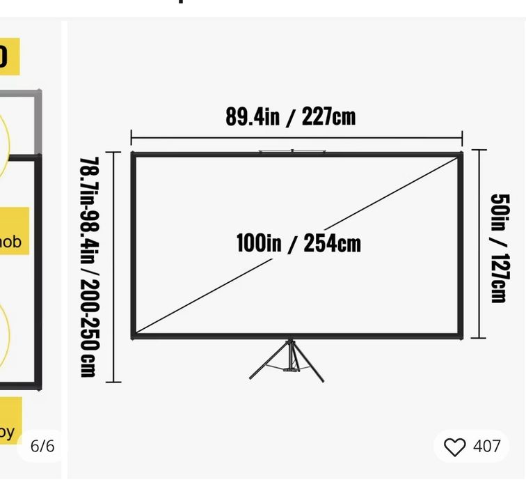 Tela de projecção 100
