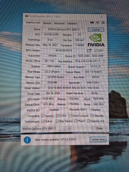 Відеокарта Gainward RTX 3060 Ti 8GB (проблемна)