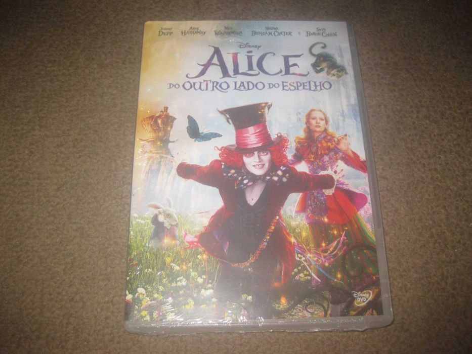DVD "Alice do Outro Lado do Espelho" com Johnny Depp/Selado/Raro!