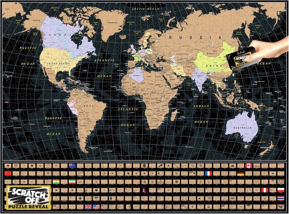 Скретч карта мира Scratch  Travel map