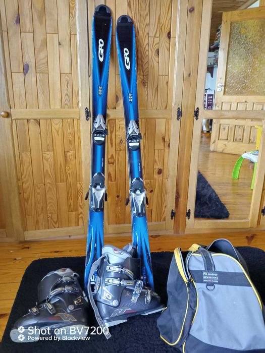 Austriackie narty,butyNordica,gogle ALPINA,niespodzianka drewno gratis